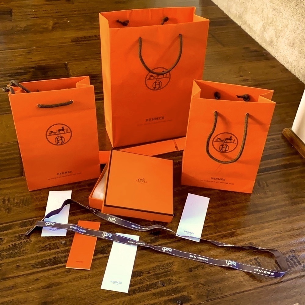 Hermes Paper Bag, Box and Wrapping Ribbon only!